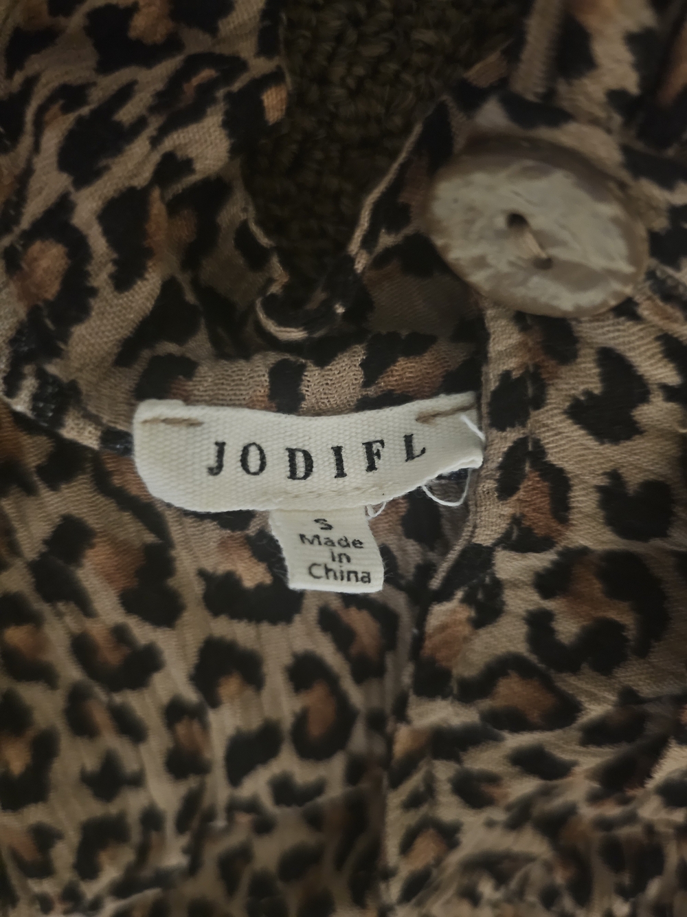 Jodifl Leopard Print Wide-Leg Jumpsuit – Size Small - Picture 4 of 4